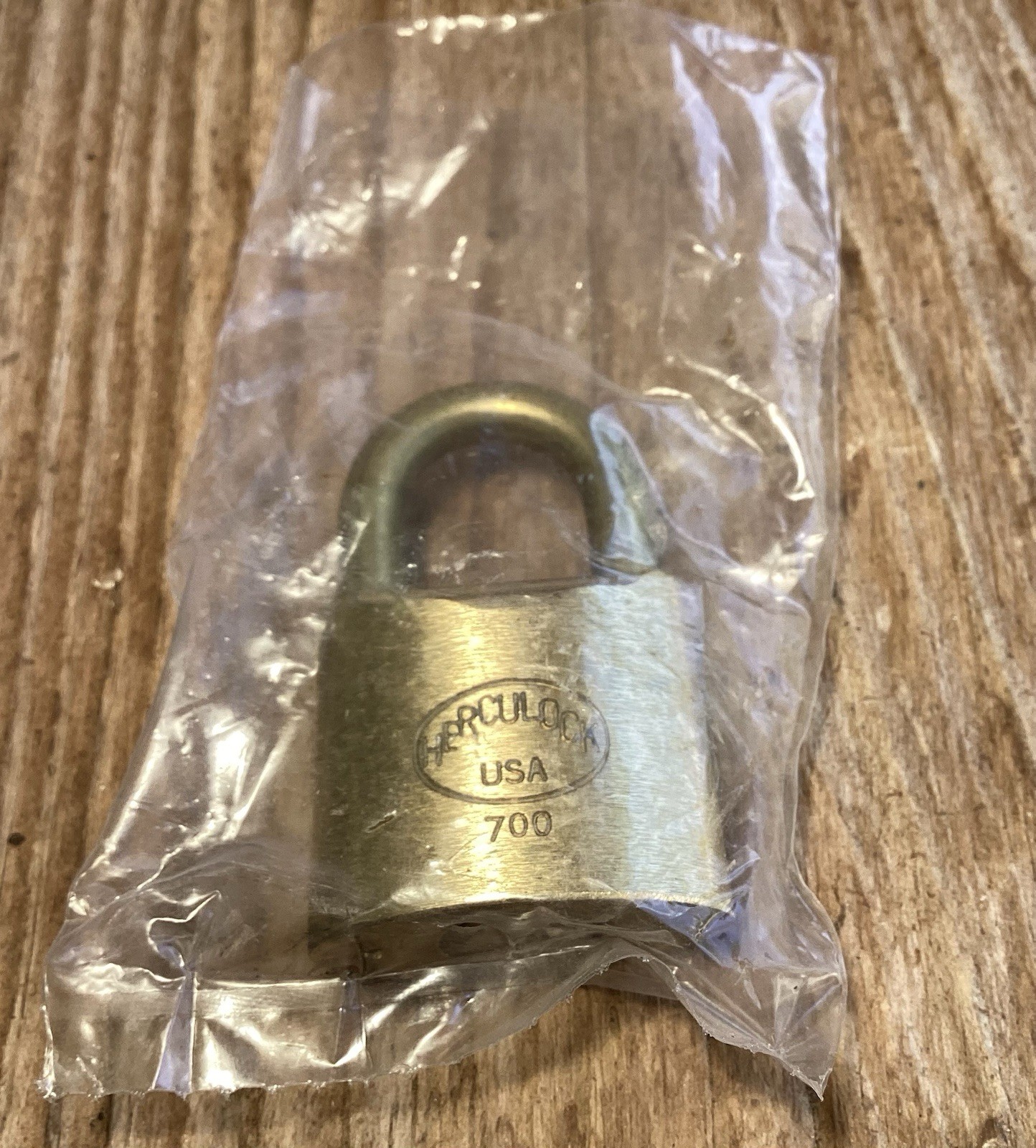 Brass Herculock Padlock 700 USA Made No Key New Preowned