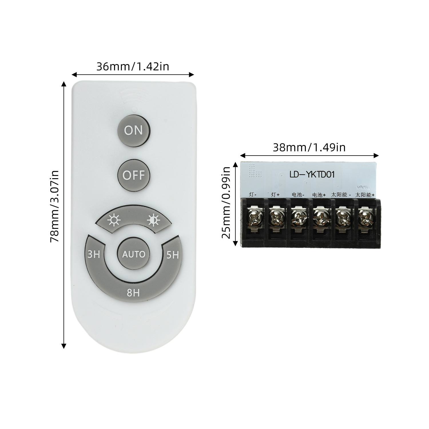 LD-YKTD01 LED Solar For light Driver Board DC 3-24V with Remote Control