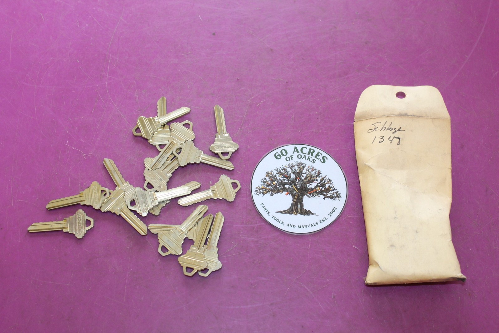 Eighteen (18) Schlage 1347 Key Blanks. See pic.