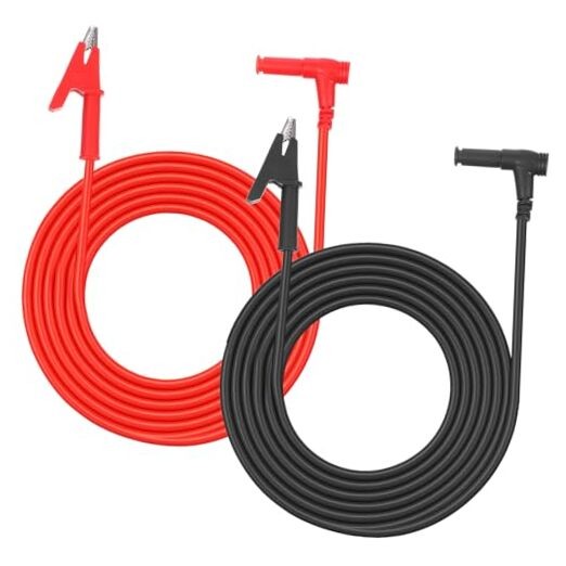 2Pcs Alligator Clips for Multimeter, 100cm/3.28ft Banana Plug Test Leads