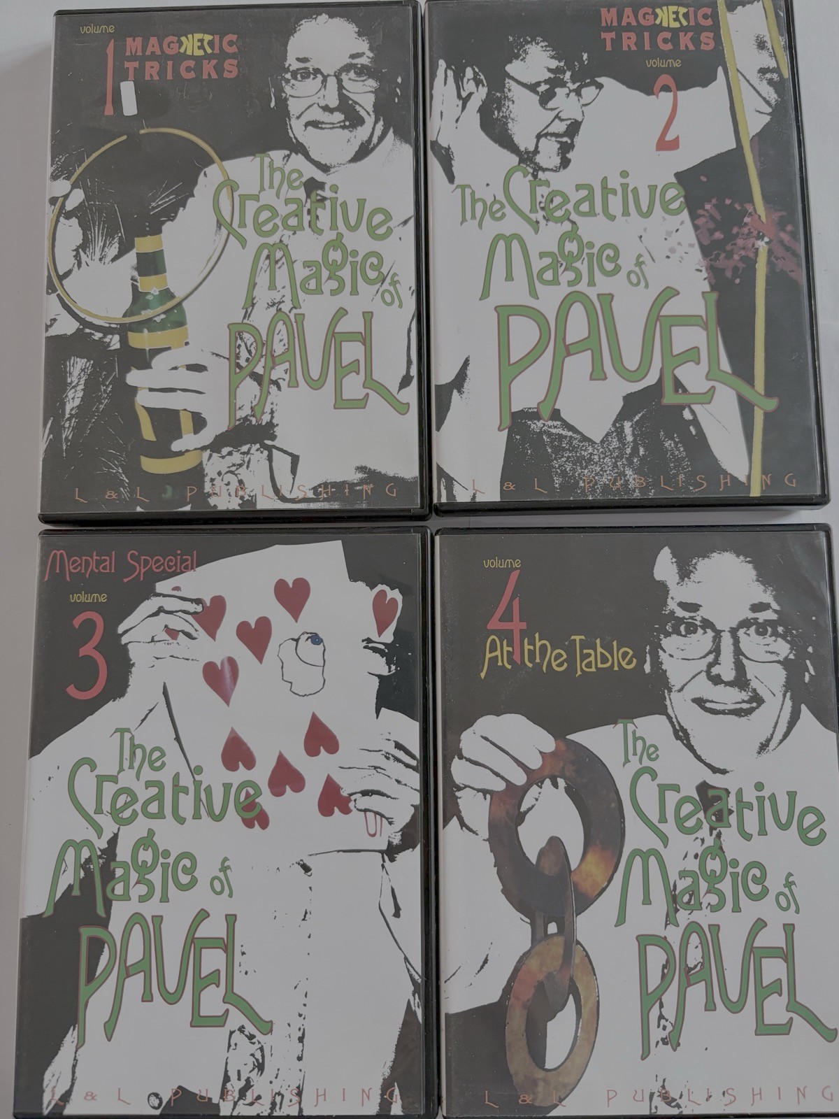 Set Of 4 x PAVEL - The Creative Magic Of - Magic DVDs As Pictured S23