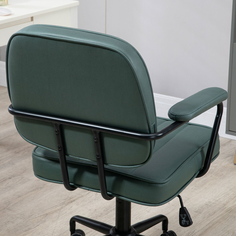 Home Office Chair with Adjustable Height and Tilt and Back Support Green