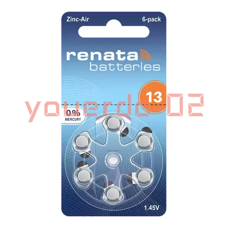 6 Pcs in One New Box Renata A13 1.4V Button Battery Fast Delivery
