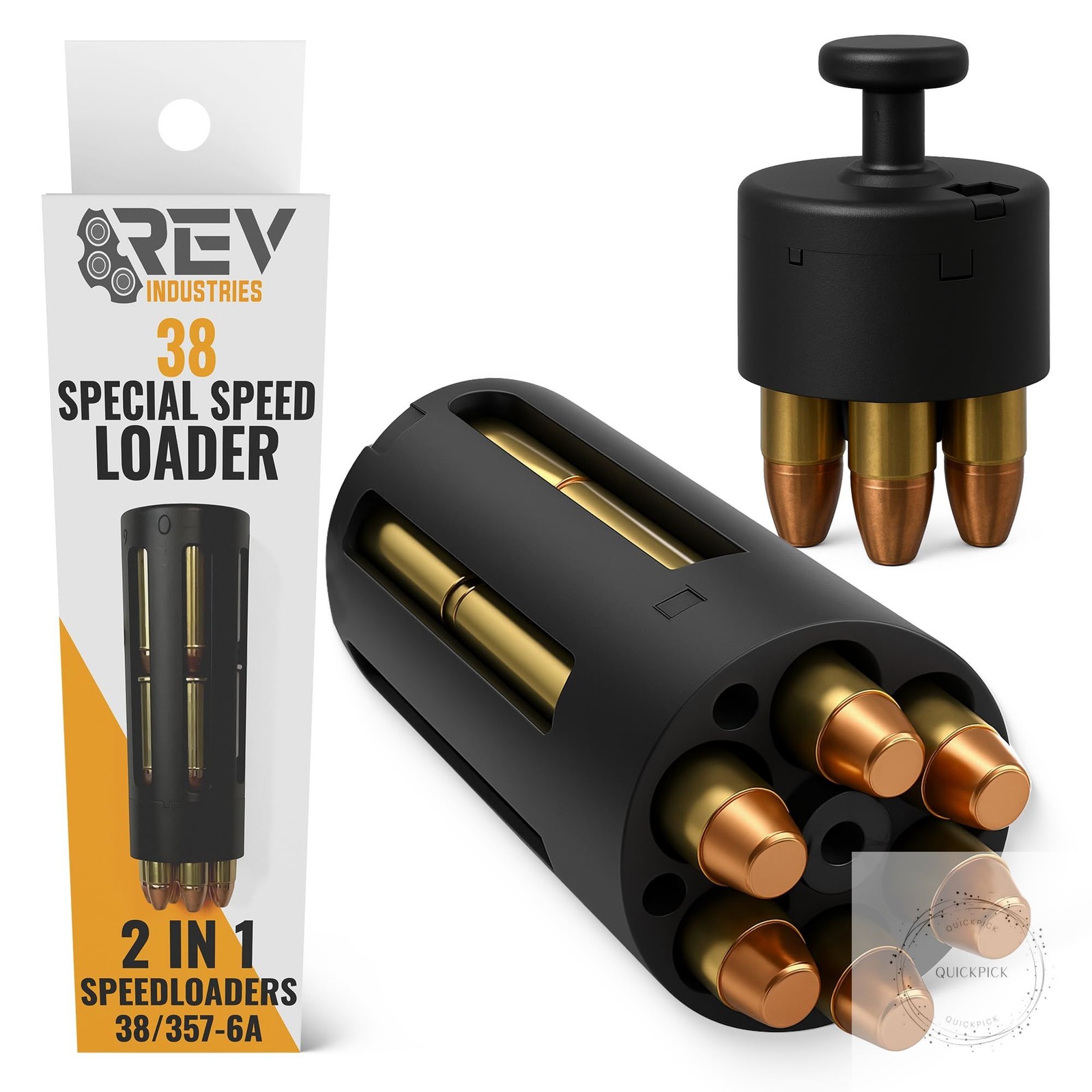 38 Special Speed Loader - 357 Magnum SpeedLoader for 6-Cylinder Revolvers - High