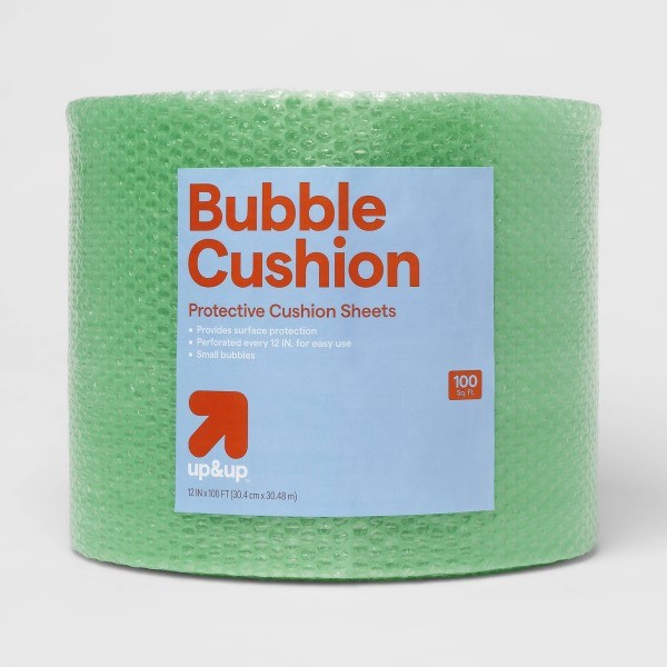 Bubble Cushion Moving & Packing Supplies, Bubble Wrap, 100ft x 12in