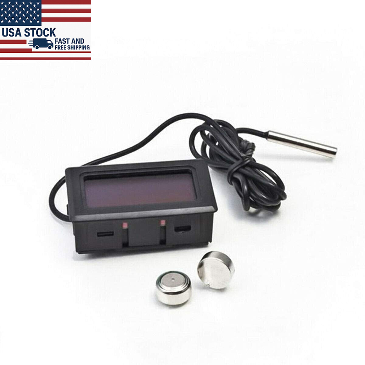 5 PCS Digital LCD Thermometer with Probe for Fridge and Water Temperature