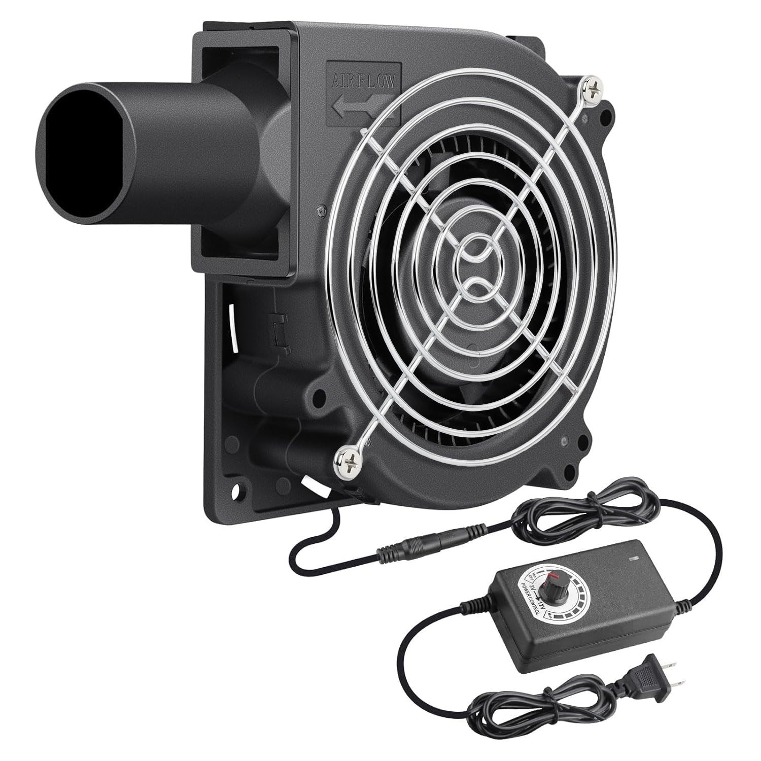 Versatile Blower Fan AC 110V 12V Variable Speed BBQ Smoker CPU Inflatable Decor