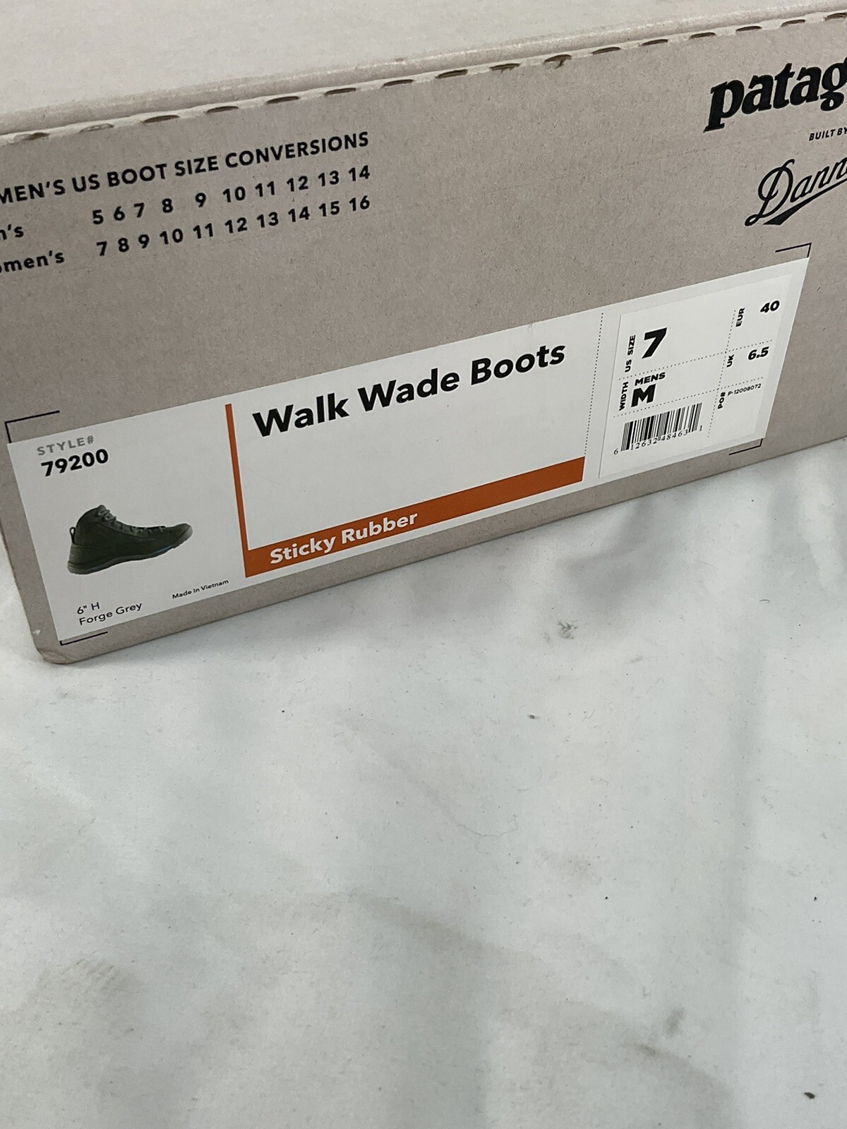 Patagonia Danner 79200 Walk Wade Boots Sticky Rubber Vibram Megagrip Fly Fishing