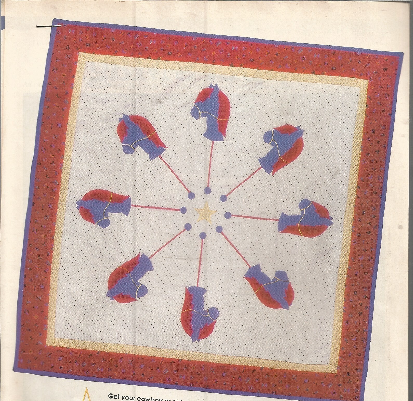E0273  CIRCLE OF PONIES  QUILT PATTERN/INSTRUCTIONS