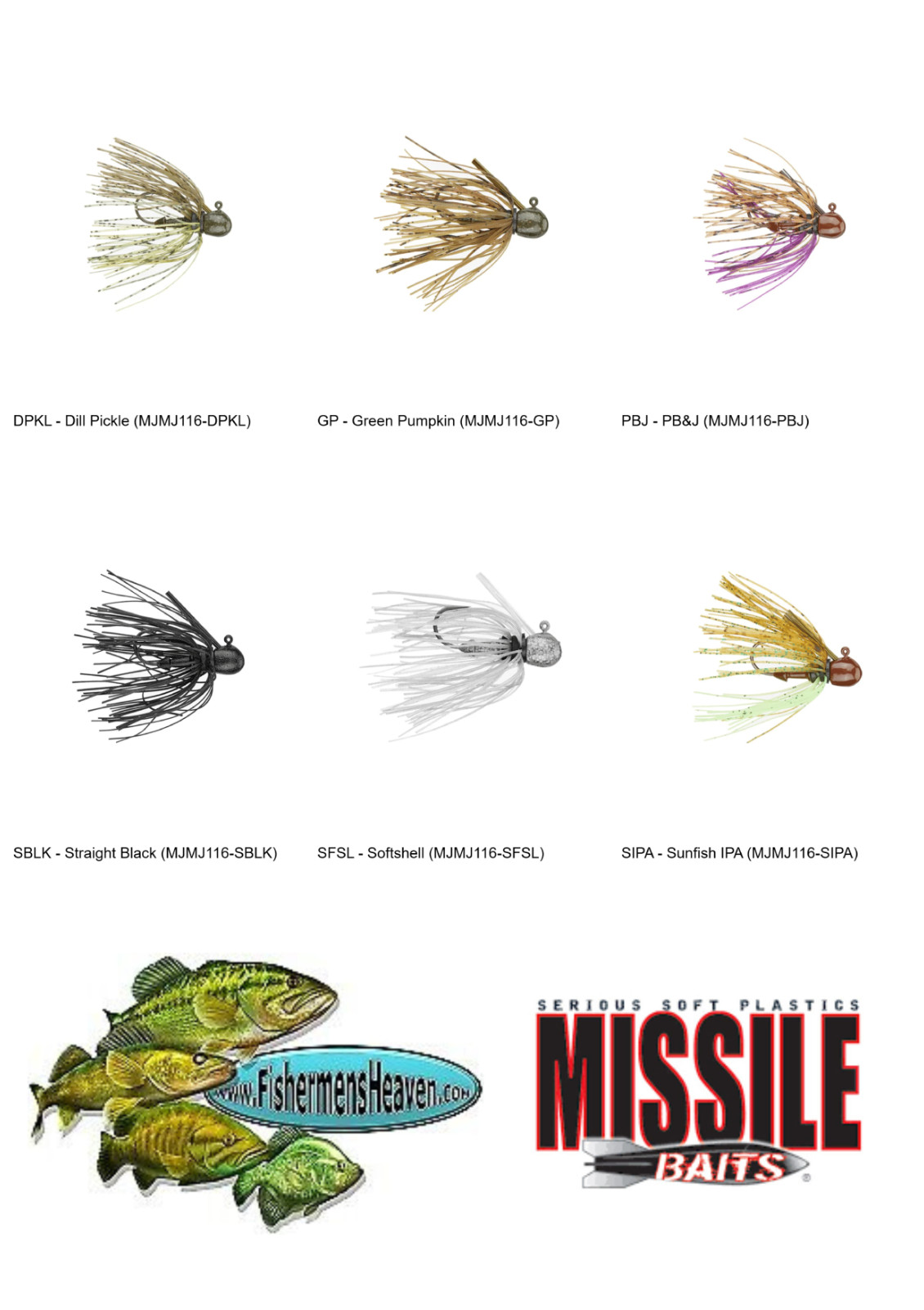 Missile Baits Jigs Ikes Micro (MJMJ) Pick from Any 3 Sizes & 6 Colors