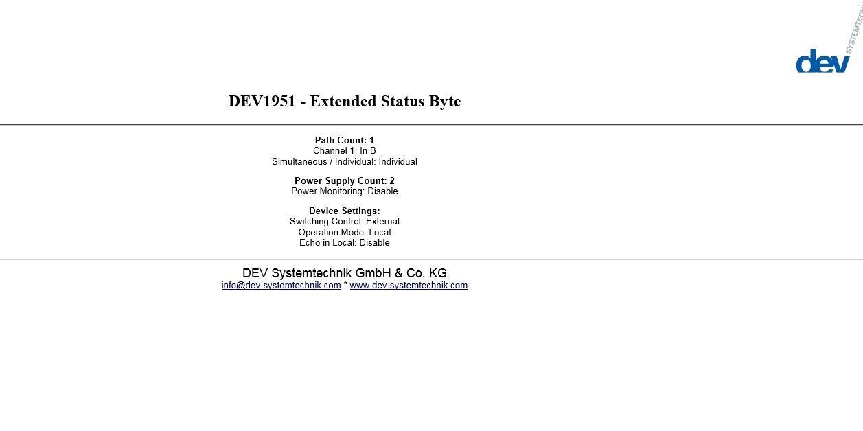 DEV Systemtechnik 1951 Universal Switch 11-0005 DPST Switch MODULE