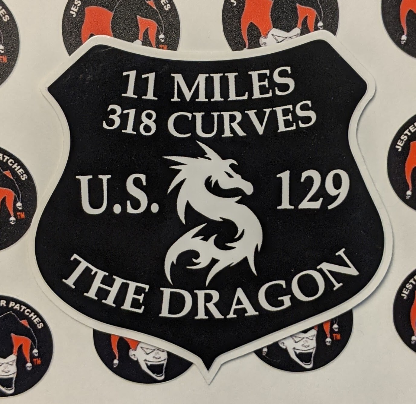 I Rode The Dragon Highway 11 Miles 318 Curves 2.25 x 2.25 inch Vinyl Sticker