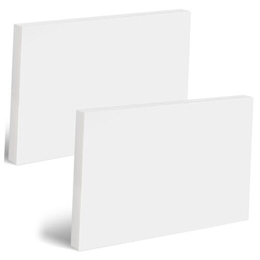 2 Pcs 12 x 8 Inches HDPE Plastic Sheet 1 Inch Thick High Density PE