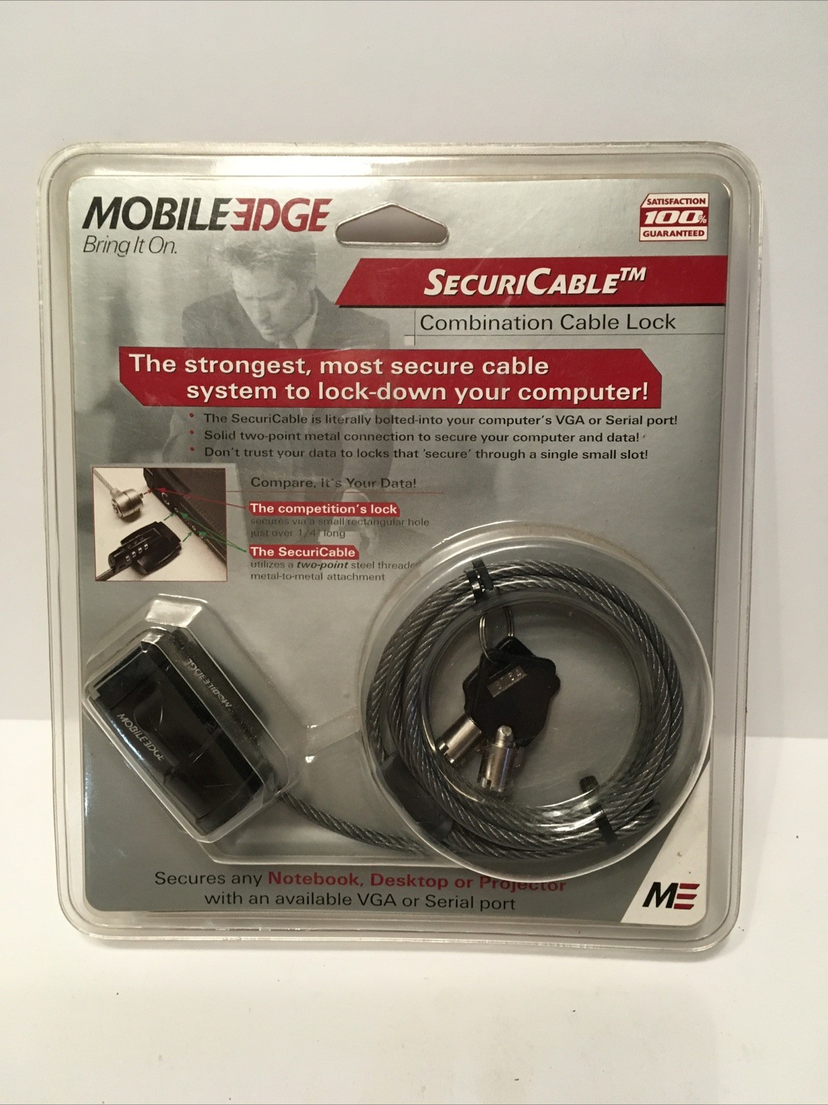 Mobile Edge Key Cable Lock Laptop High Security #MEALK1 - NEW SEALED