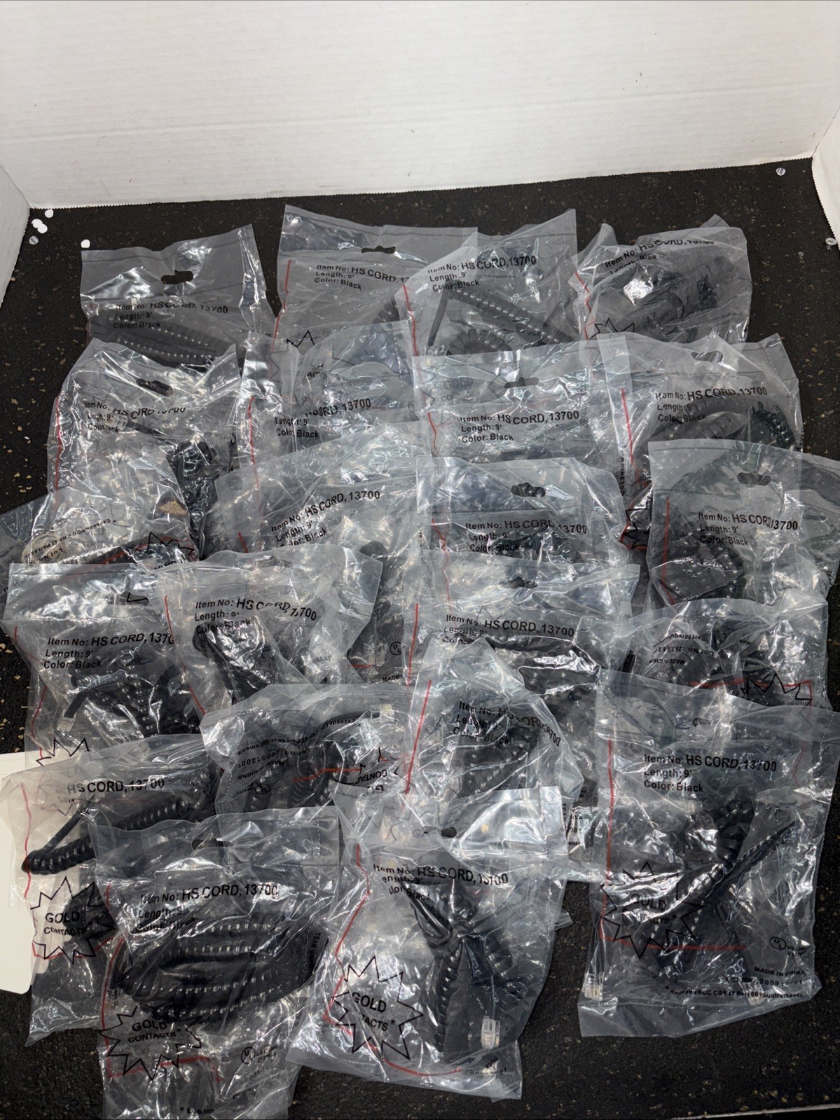 Lot Of 24 Telephone Headset Cord Compatible With NEC Phones, 13700