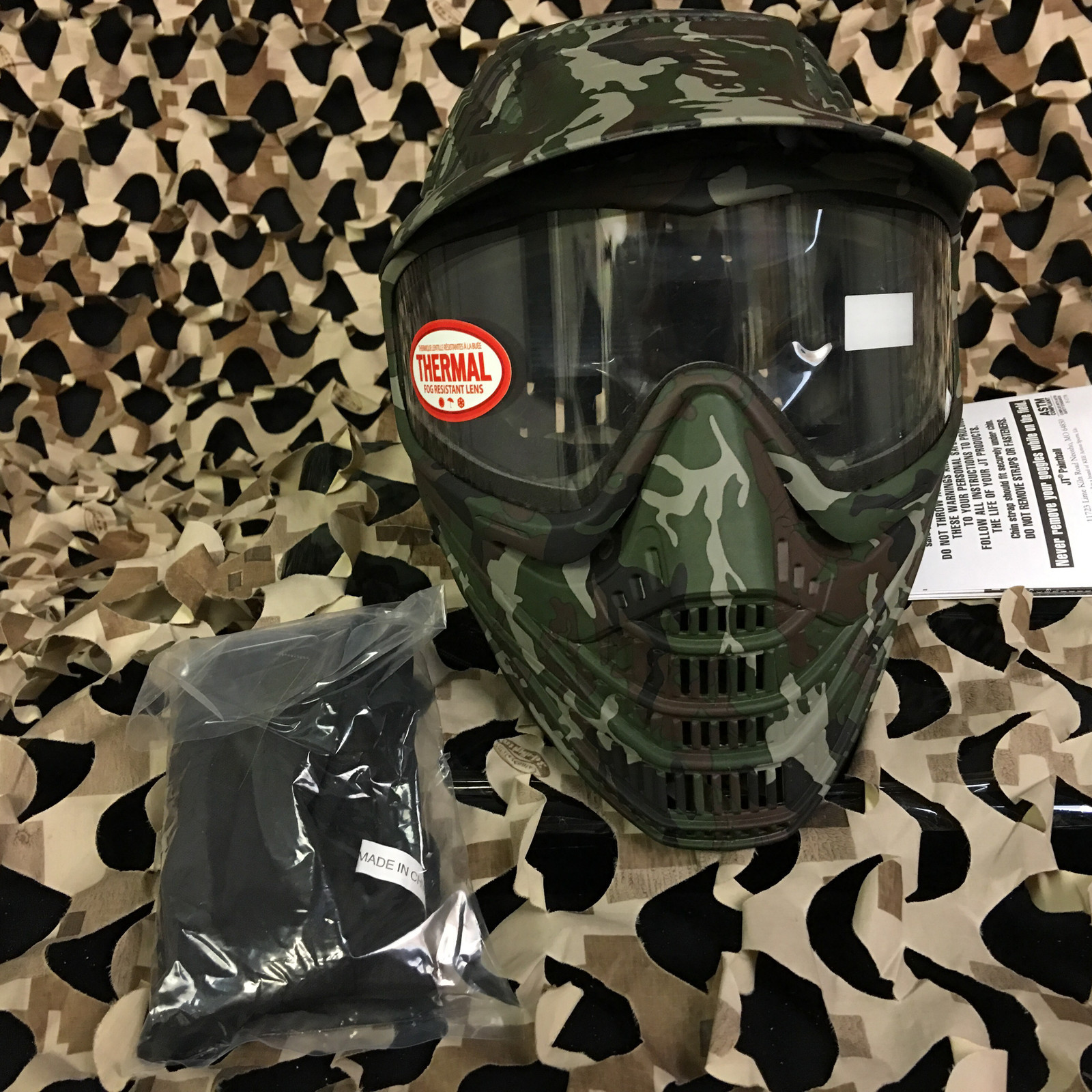 NEW JT Flex 8 Full Coverage Thermal Paintball Mask Helmet Goggle - Camo