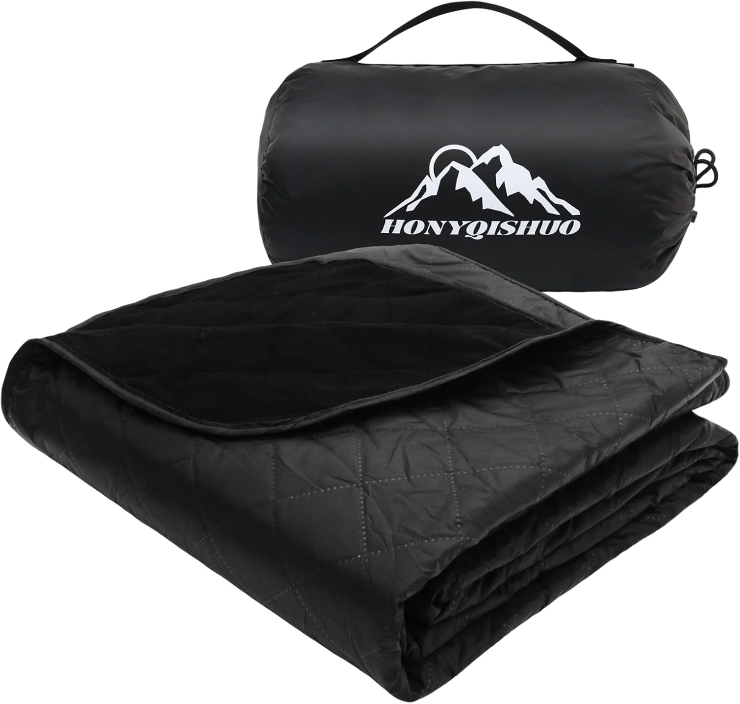 Outdoor Waterproof Camping Blanket, Foldable Fleece Stadium Blanket for Outdoor