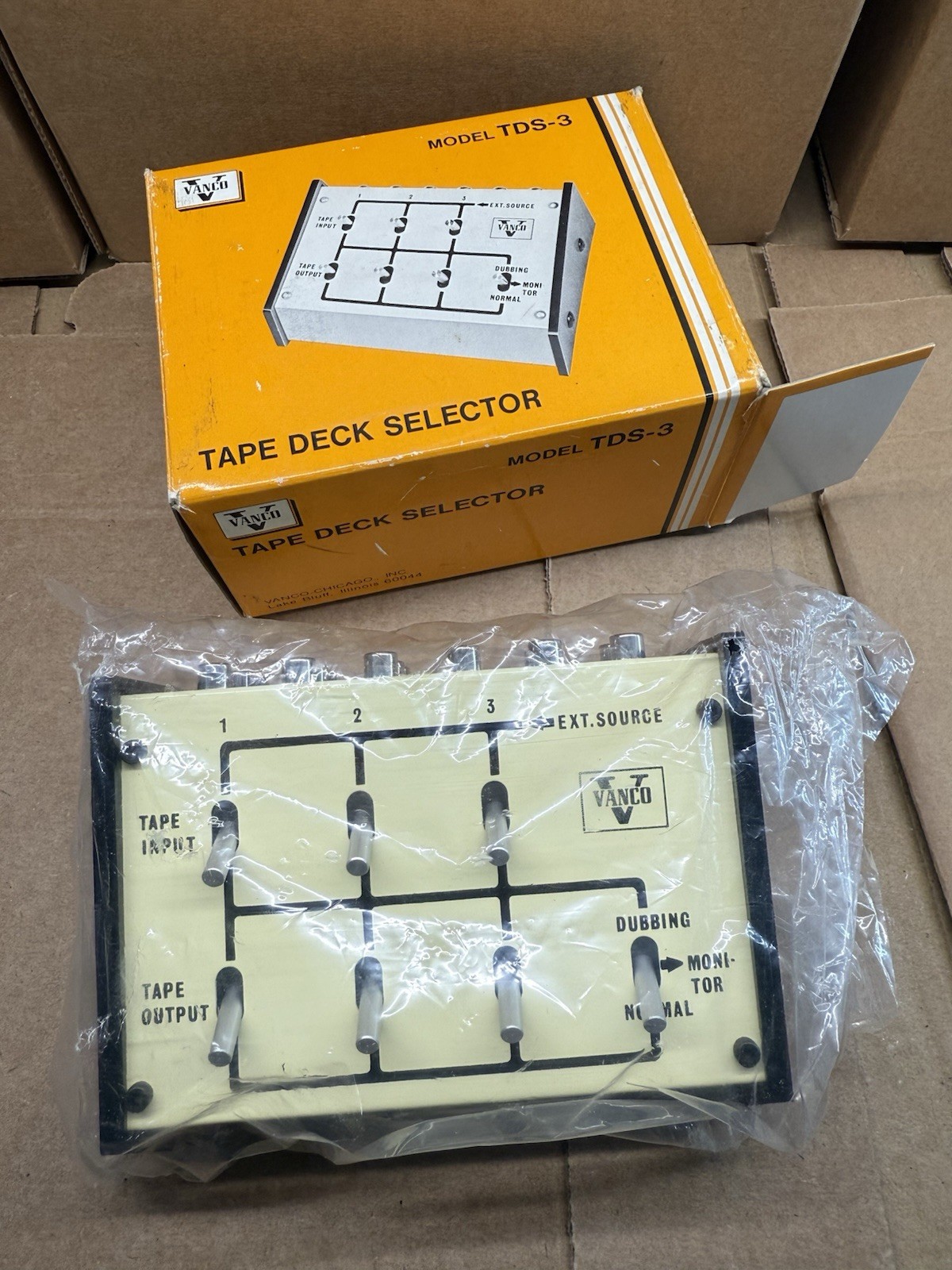 Vintage Vanco TDS-3 Multiple Tape Deck Selector and Dubbing Switch Box NEW