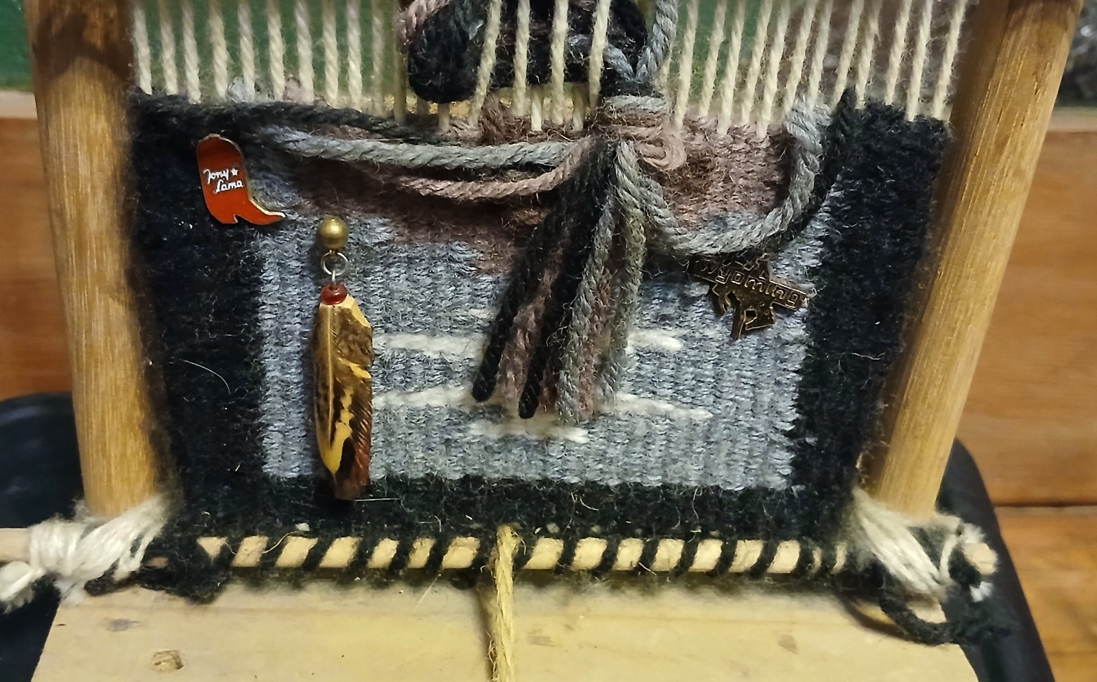 Small Weaving Loom Display
