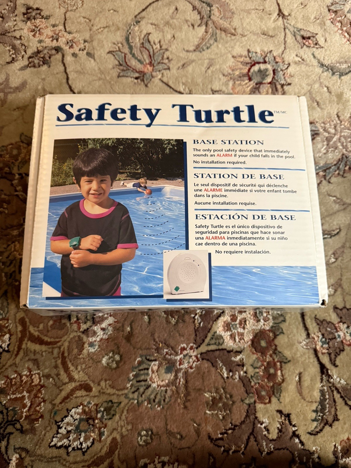 Safety Turtle Base Station w/ Turtle Wristbands Pool Child Pet Alarm