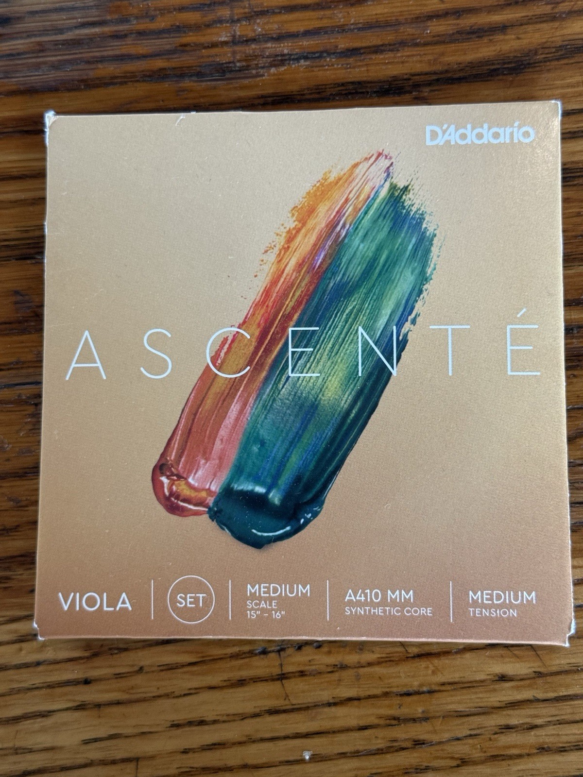 D'Addario Ascenté Viola String Set, Medium Scale, Medium Tension