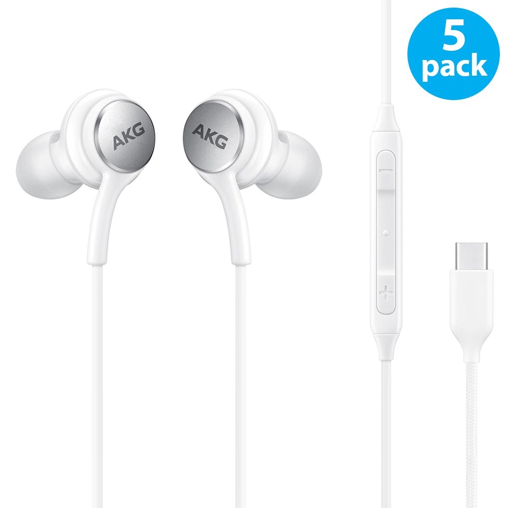 5 pack Samsung Galaxy AKG USB-C Headphones Wired Type C Earbuds for Galaxy S25