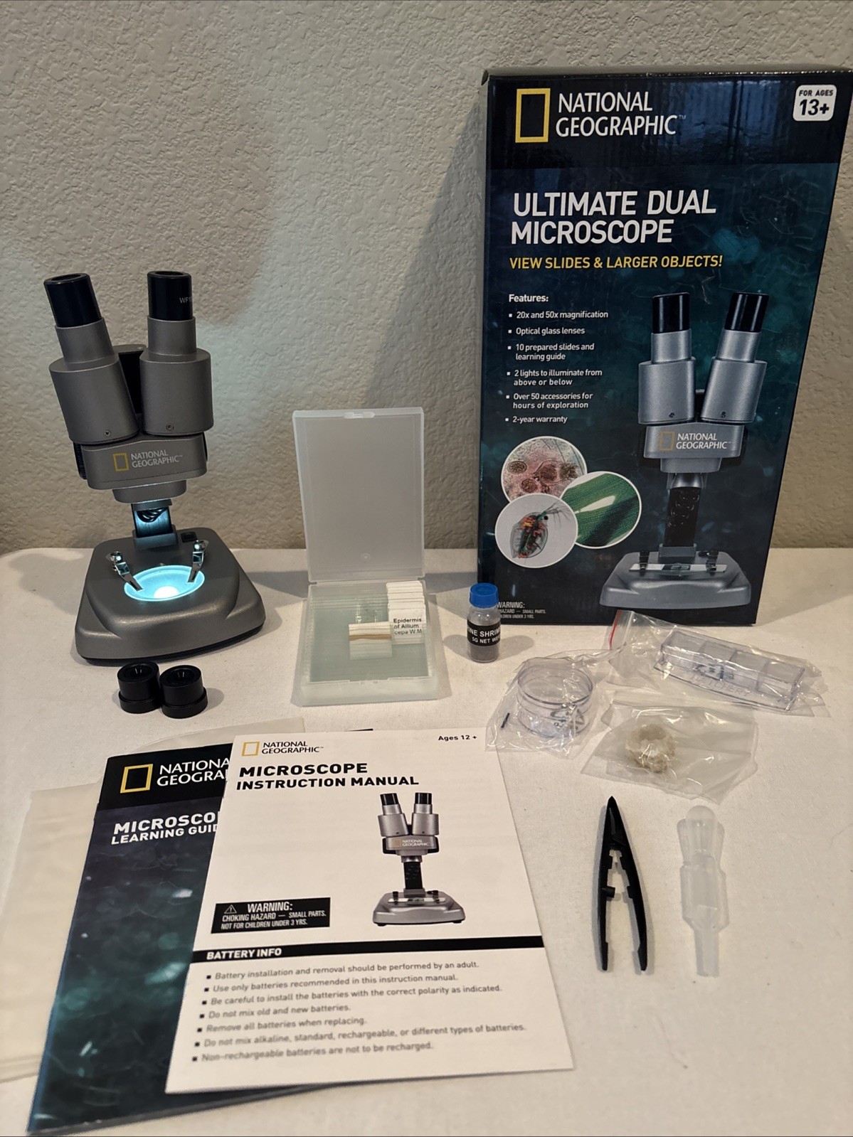 Ultimate Dual Microscope by National Geographic™ STEM Great Condition See Note