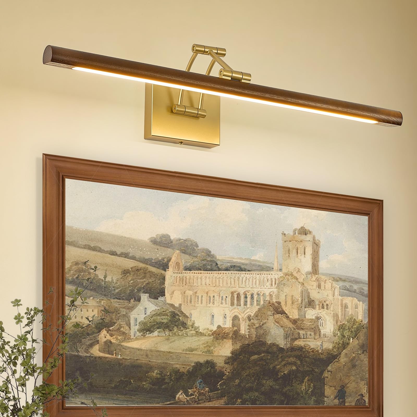 VitaLink Picture Lights for Wall, Hardwired 27.5" Long Gold Wall Picture Artw...