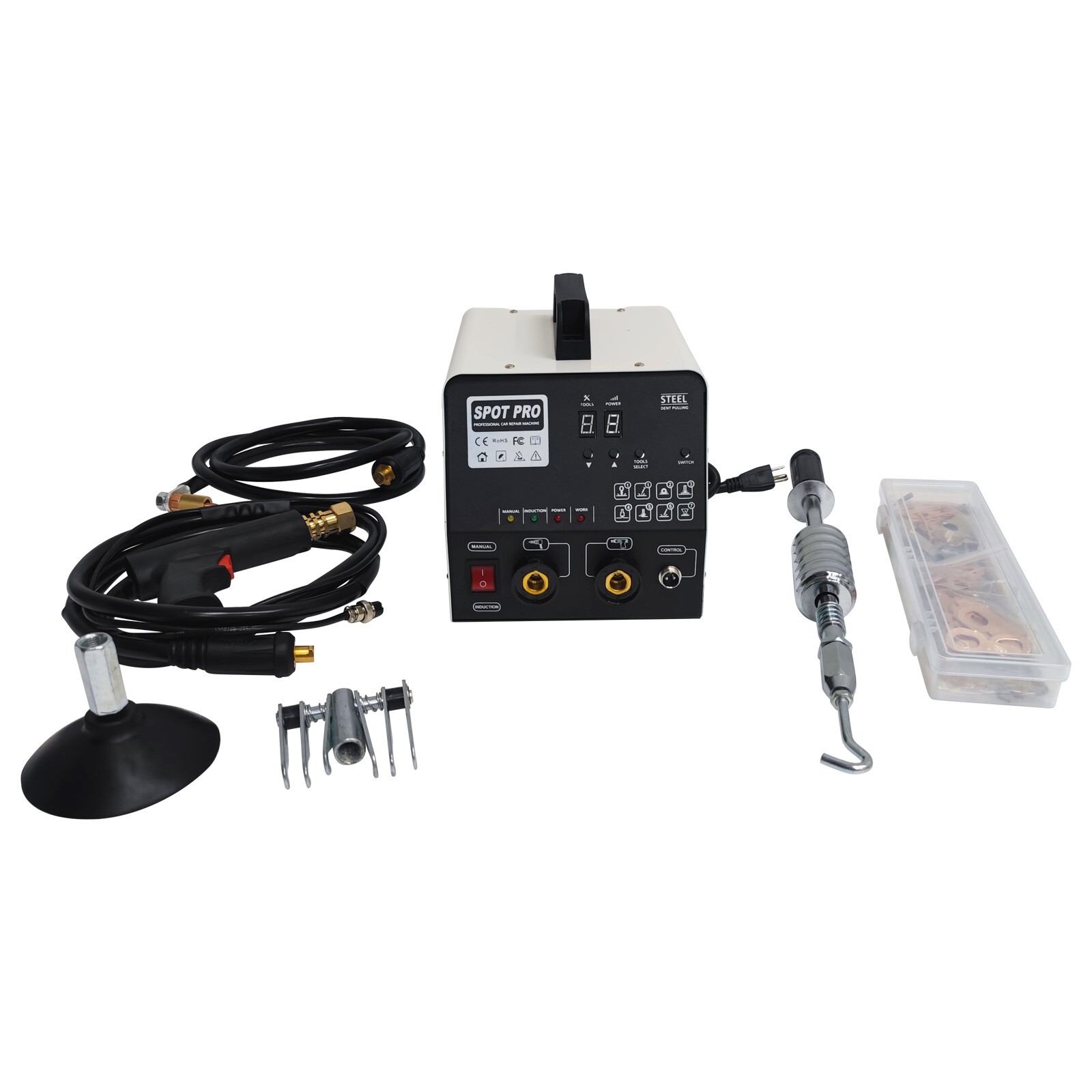 110V Spot Welder Dent Puller Kit Car Body Repair Machine 4HP Powered Dent Puller