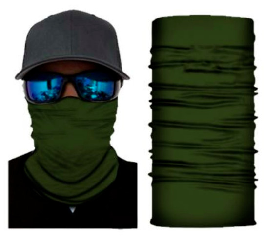 Neck Gaiter Face Mask Fishing Sun Headwear Protection Forest Green