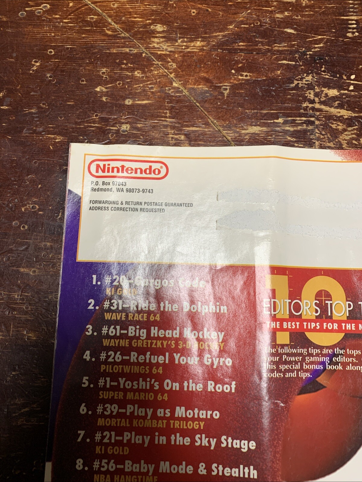Nintendo 64 Power Tips Bonus Issue Magazine