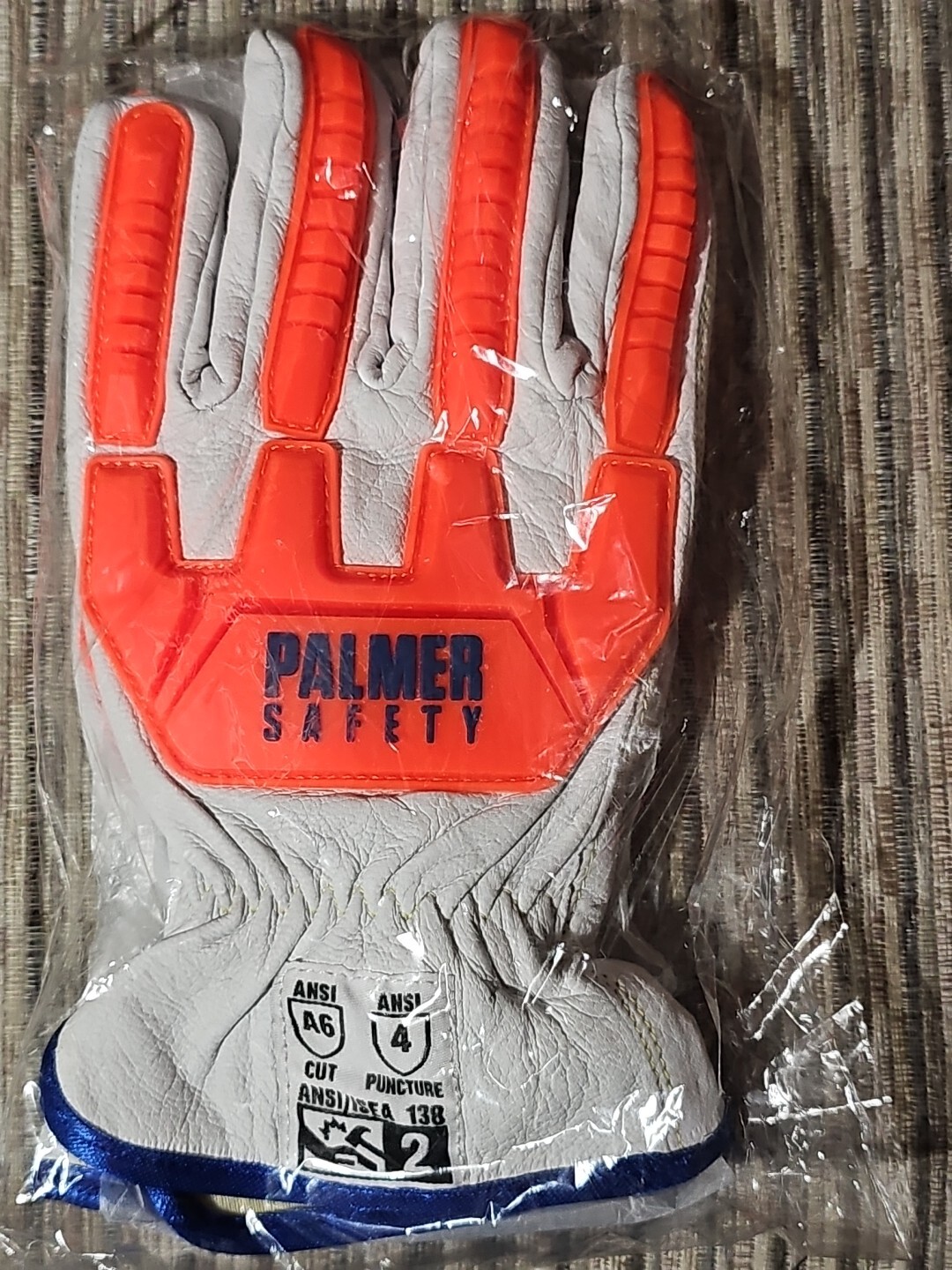 CUT RESISTANT IMPACT GLOVE, PALMER SAFETY G9050 / XL SHEEP LEATHER DRIVER, PAIR