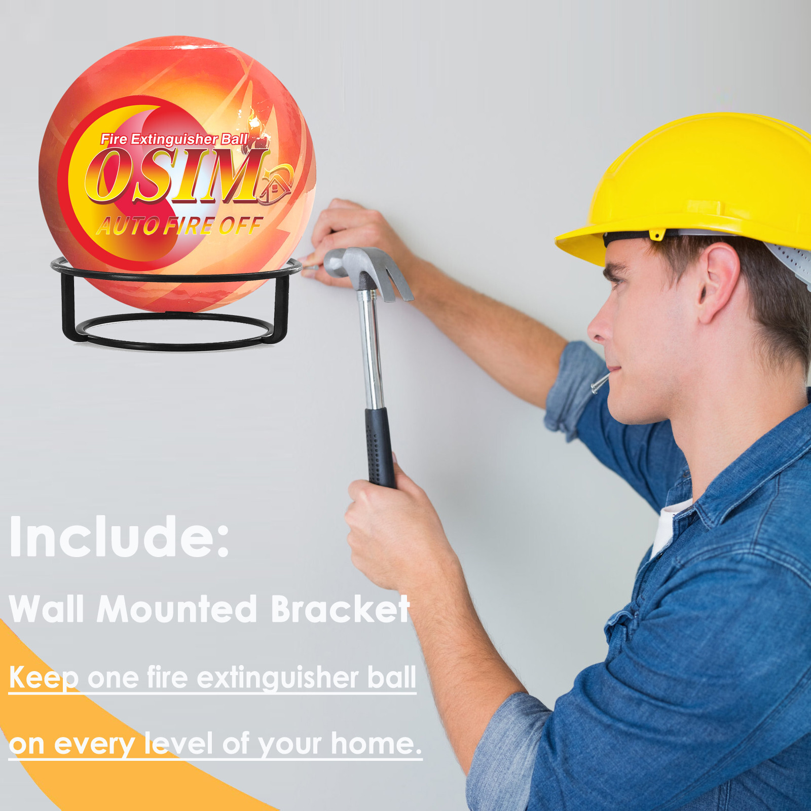 12 PACK Automatic Fire Ball Extinguisher With Bracket for ABCEF Type Fire