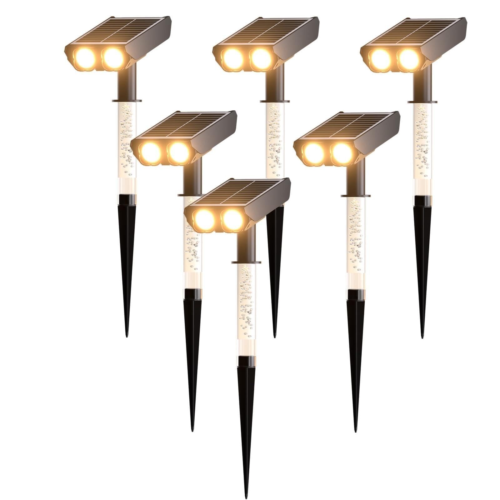 Christmas Solar Spotlights Outdoor- 2 IN 1 Solar Spot Lights Outdoor with 2 L...
