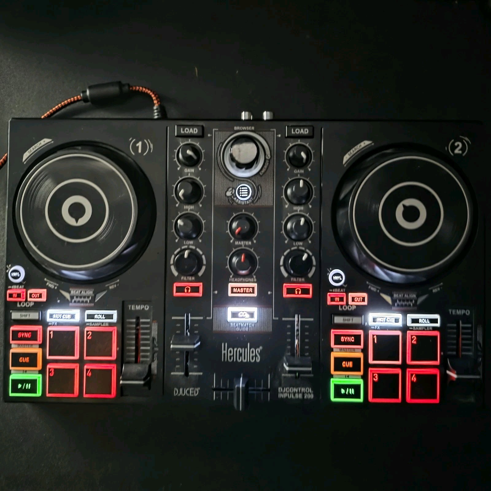 Hercules DJC-INPULSE-200 DJControl Inpulse 200 2 Channel DJ Controller