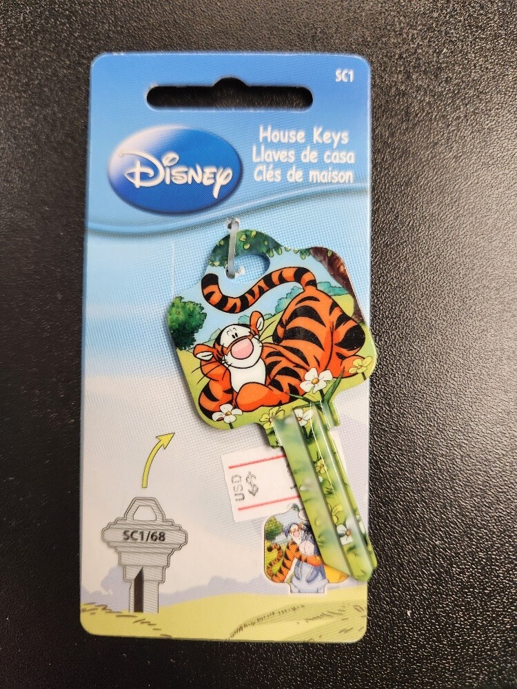 DISNEY TIGGER & FRIENDS PRINTED SCHLAGE SC1 KEYBLANK - READ DETAILS BELOW