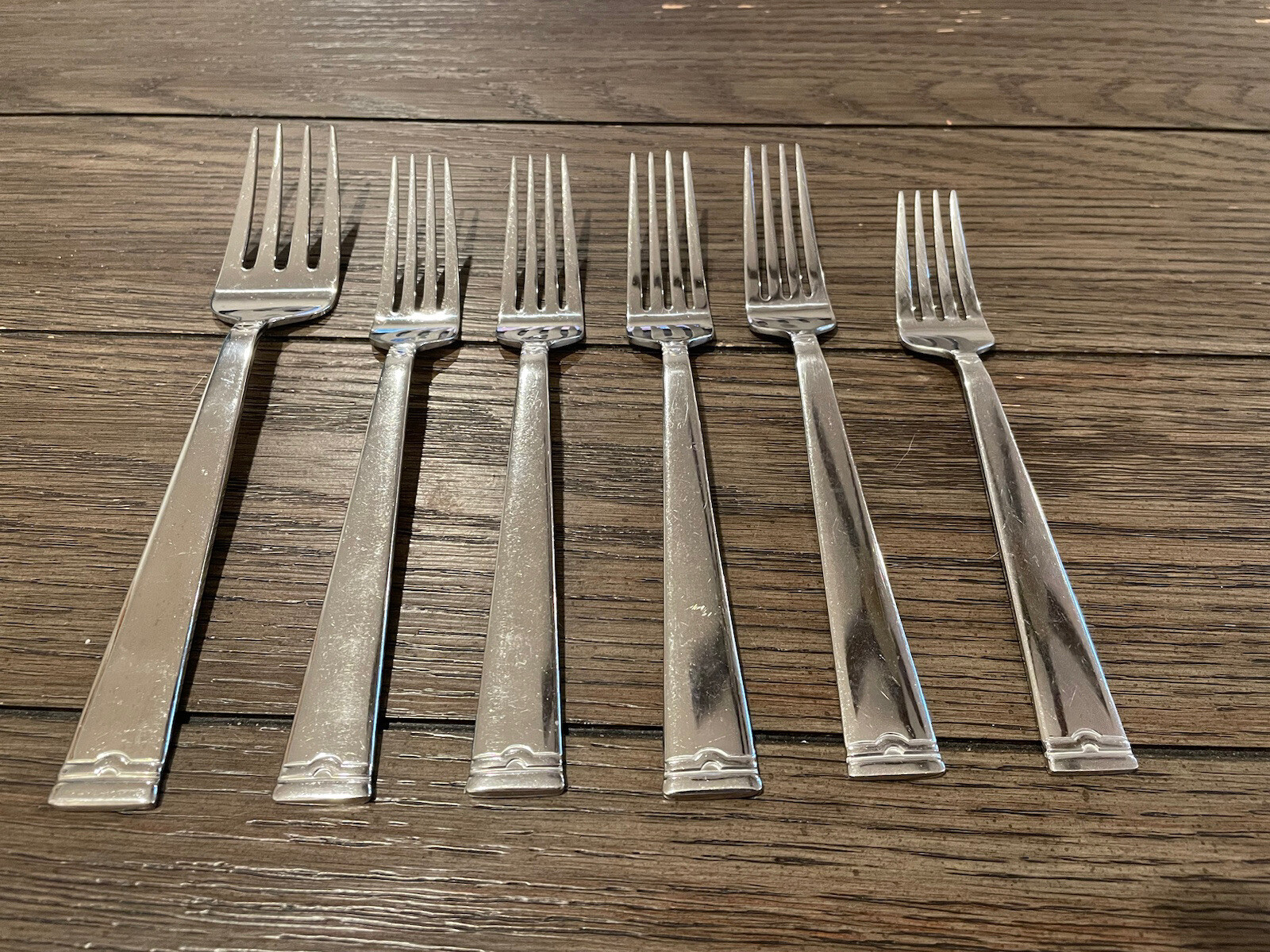 6 Pieces Wallace SERENITY Stainless Dinner/Salad/Cold Meat Fork