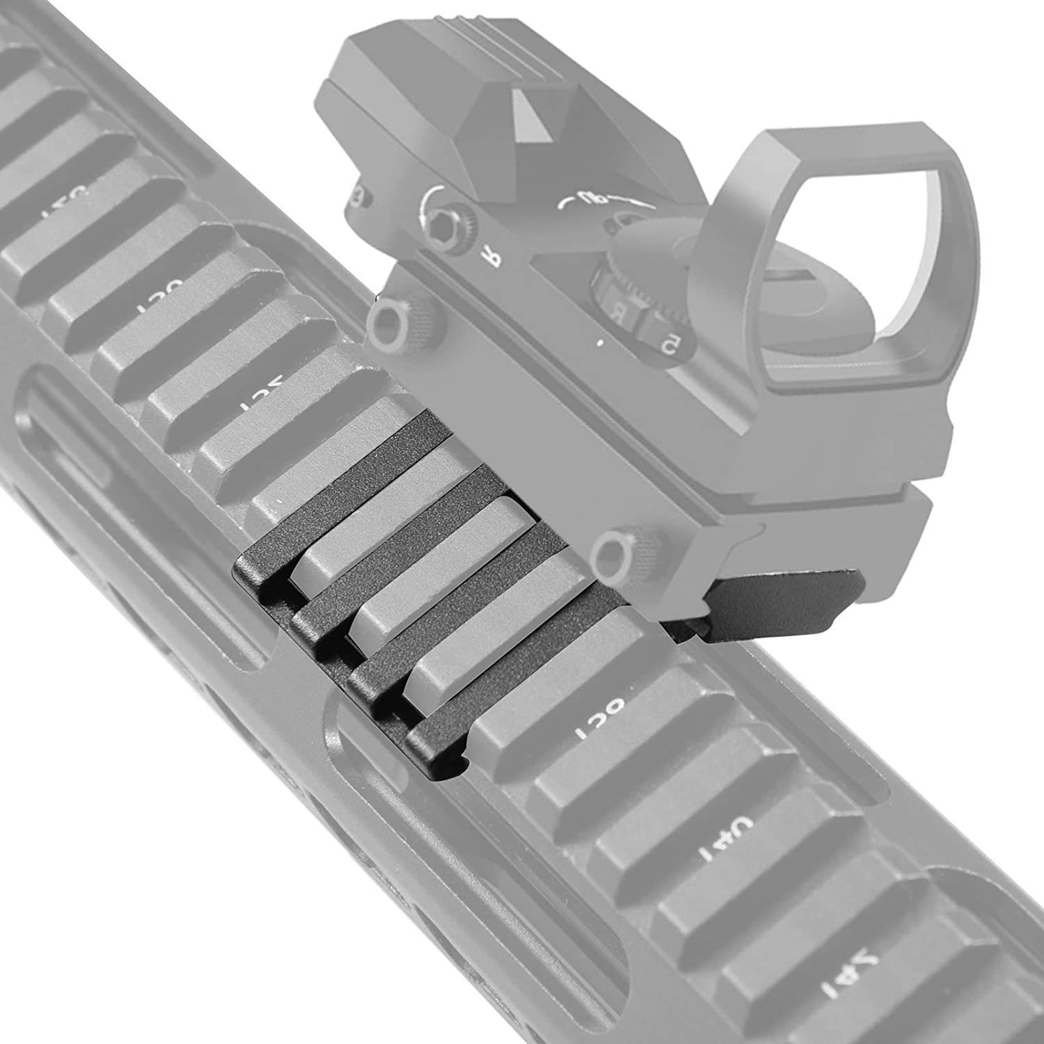 2/4Pcs Low Profile Tactical 45 Degree Offset Angle Mount Picatinny Weaver Rail