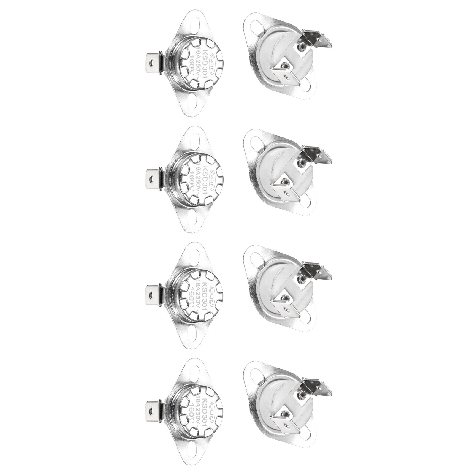 KSD301 Thermostat 160°C/320°F 16A Normally Closed N.C Temperature Switch 8 Set