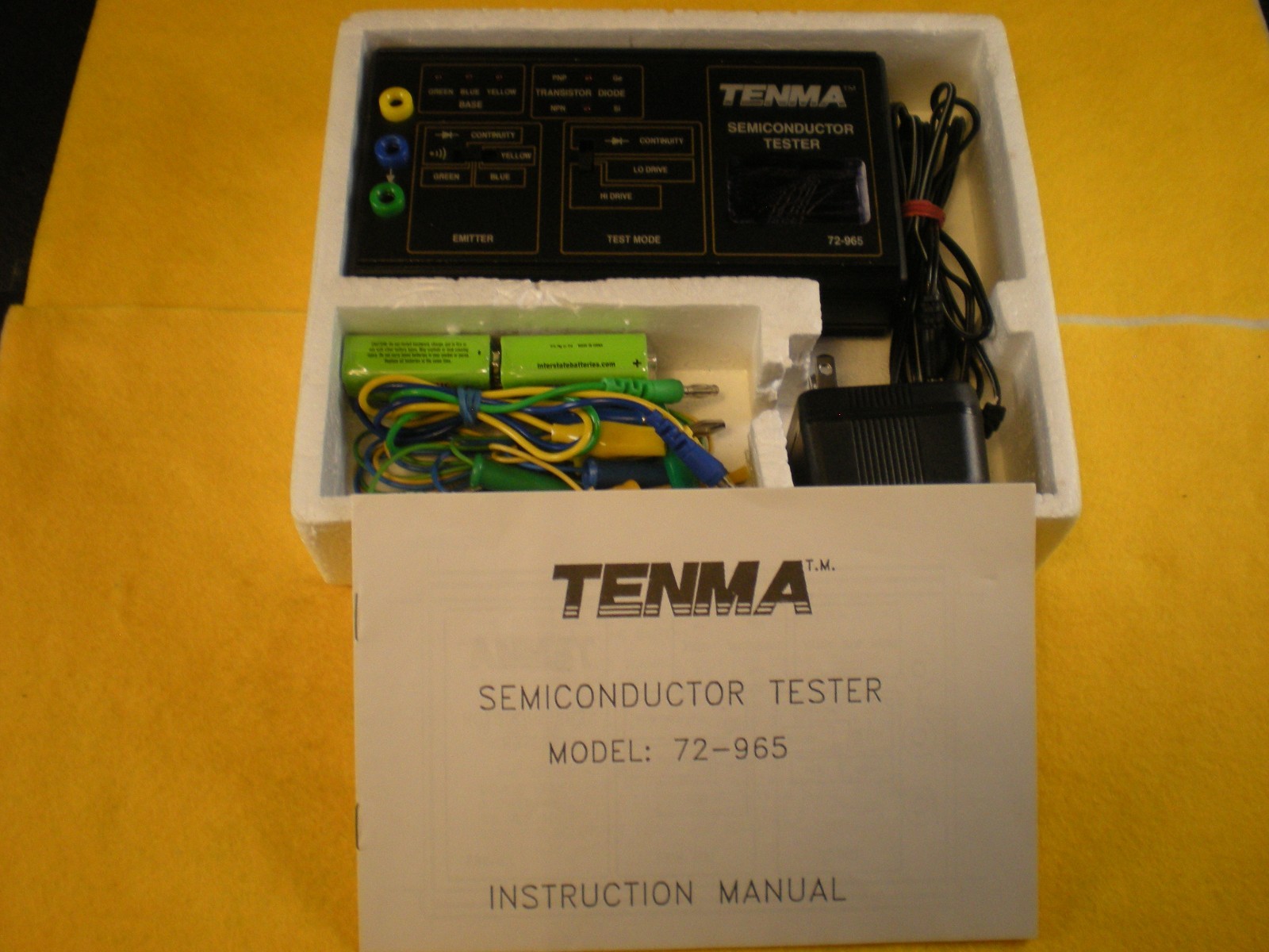 Tenma Semiconductor Tester Model 72-965, Leads, Manual + Extra (SEE DESCRIPTION)