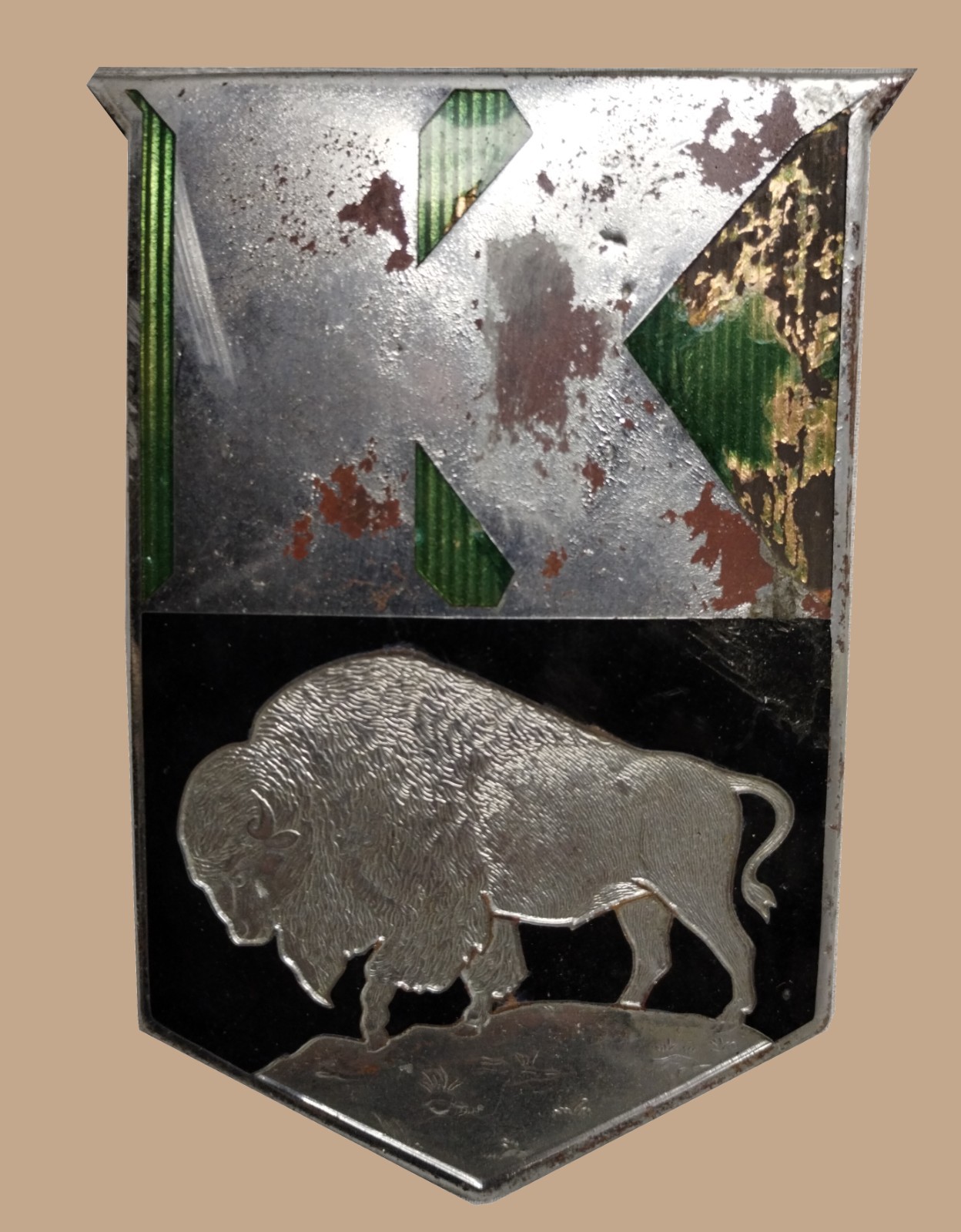 Late 1940s to early 1950s KAISER Automobile Car Emblem