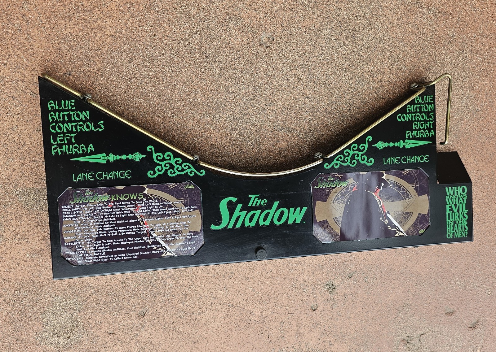 The Shadow Bally Pinball Machine Apron