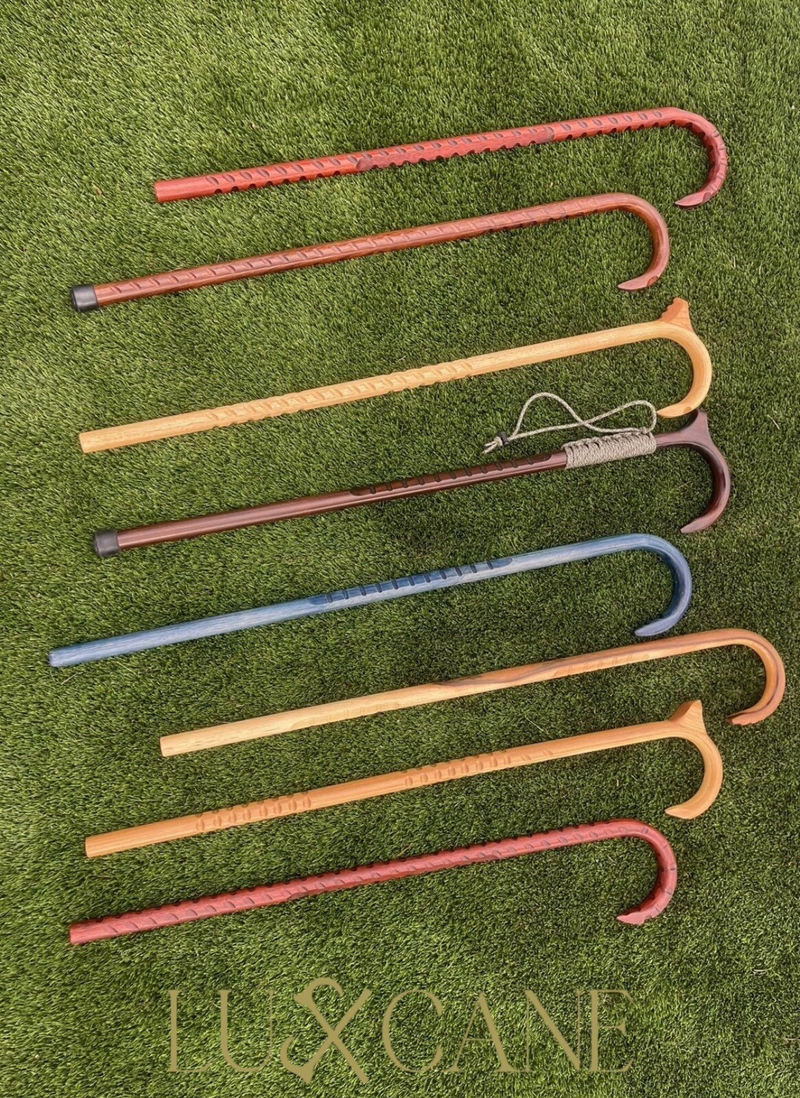 Walking Cane Stick Mobility Stability Palm Rest Hickory Masters LuxCane USA A6