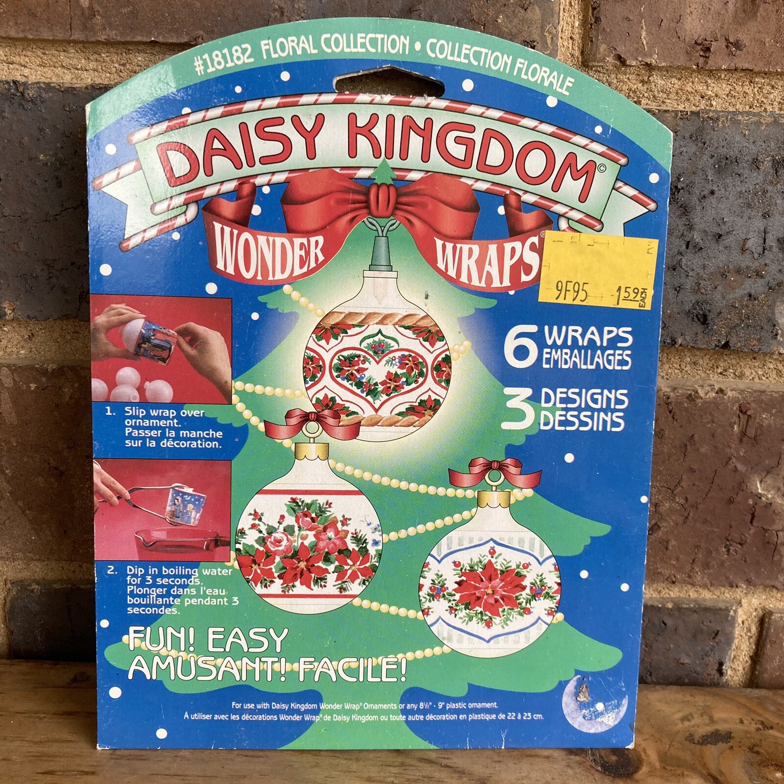 Daisy Kingdom Wonder Wraps Christmas Ornament Craft for 3” ornaments #18182