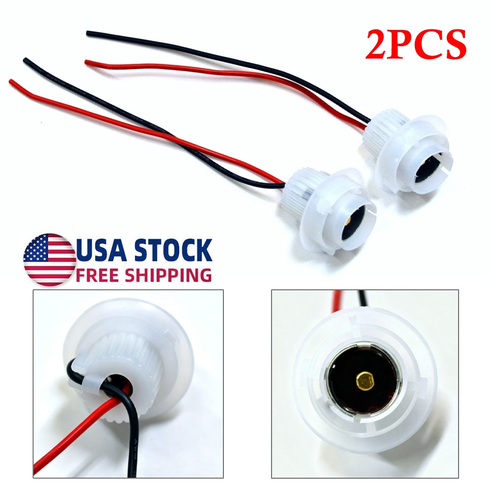 Universal Pigtail Wire Female Socket 1156 W Two Harness Front Turn Signal Plug