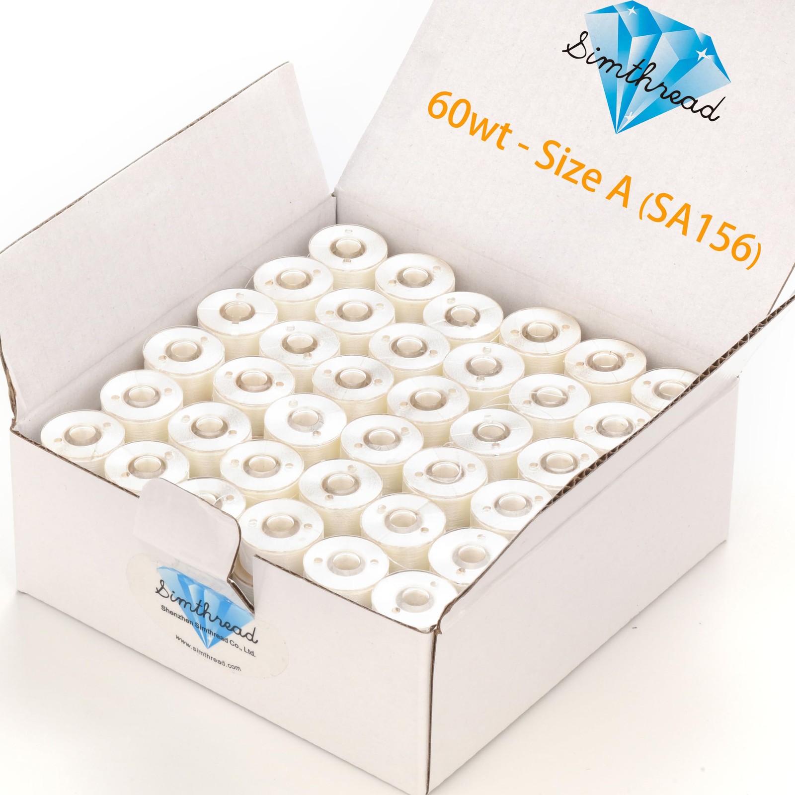 144pcs Embroidery Pre-Wound Bobbins Thread, Class 15 A Size SA156, Polyester ...