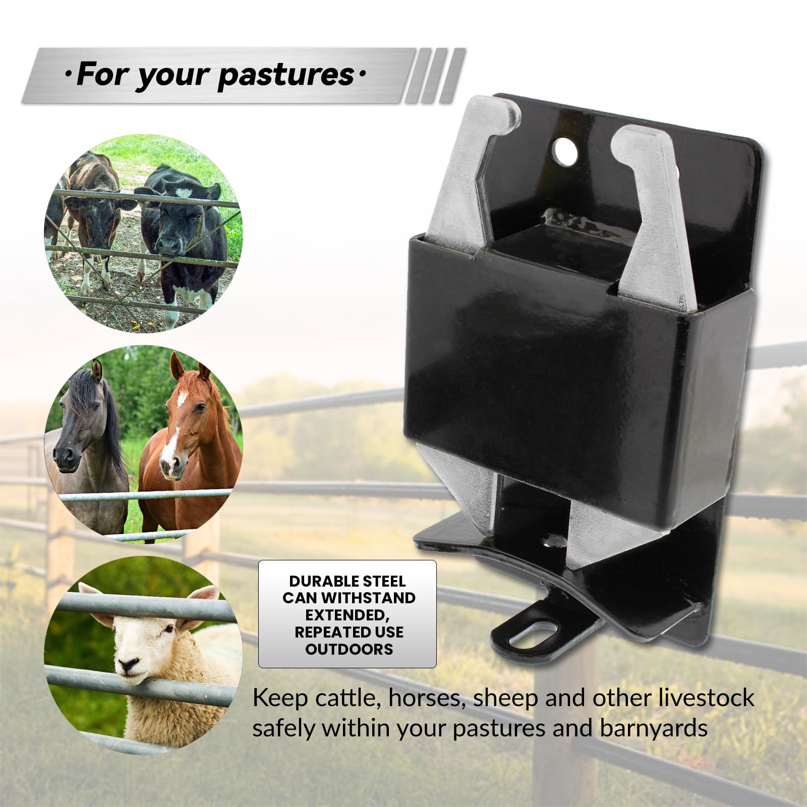 Evylnorrs 2-Way Lockable Gate Latch, Heavy Duty Automatic Slam Latch for 1.62"
