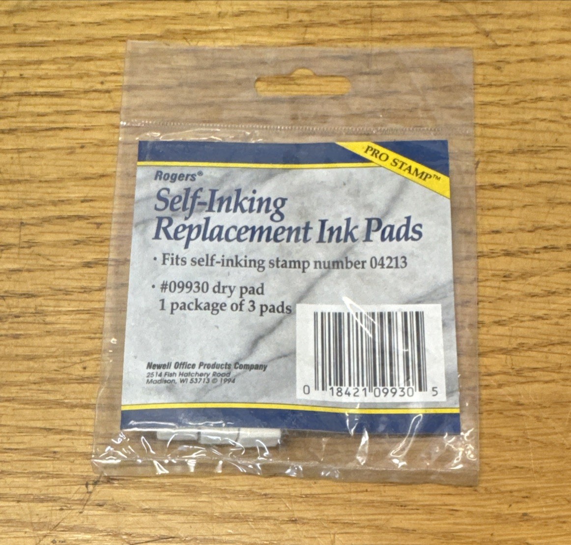 Rodgers 09930 Self-Inking Replacement ink Pads Pack of 3