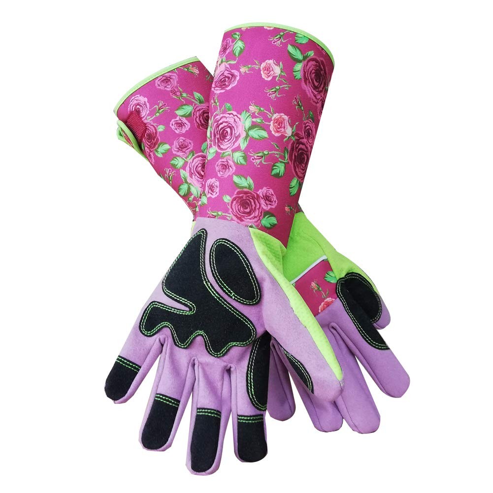 Ruibo Rose Pruning Gardening Gloves Thorn 2 Count (Pack of 1), Flower