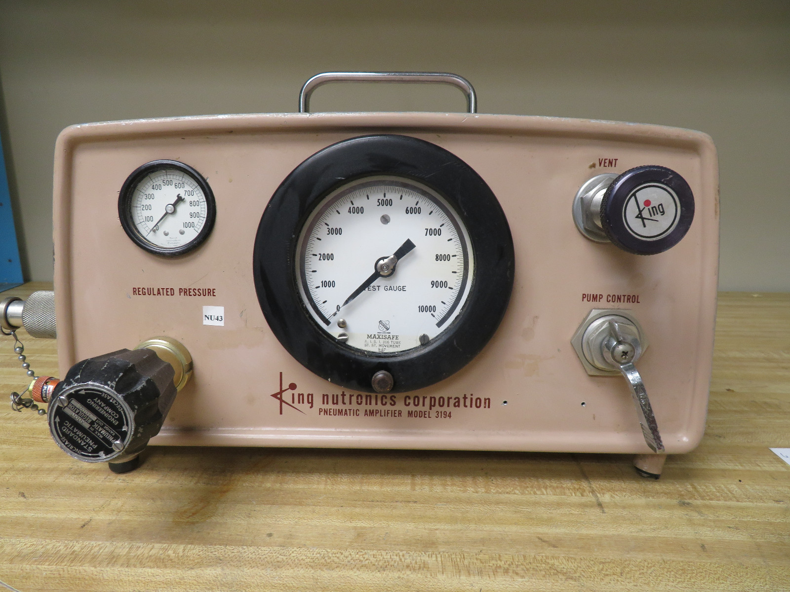 King Nutronics - model 3194-D - Pneumatic Amplifier 10K  - mfg. in 1967 - NU43